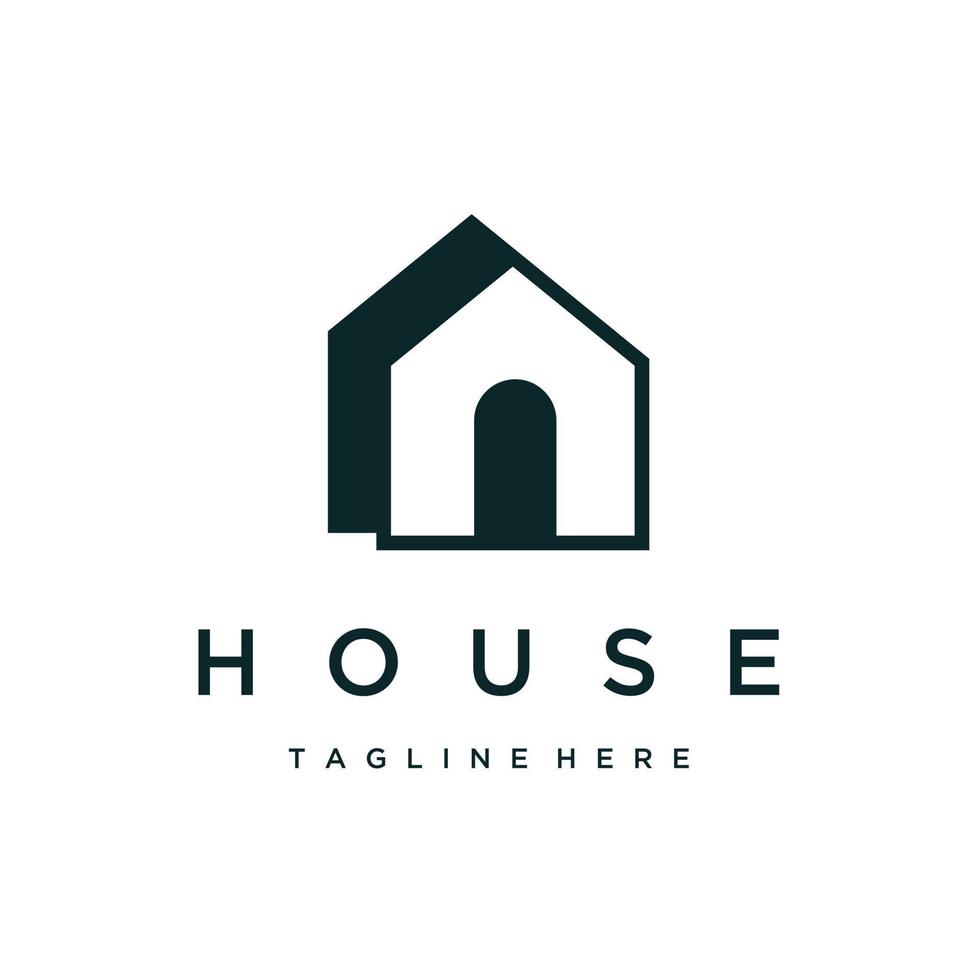 huis huis echt landgoed gebouw minimalistische logo ontwerp icoon vector