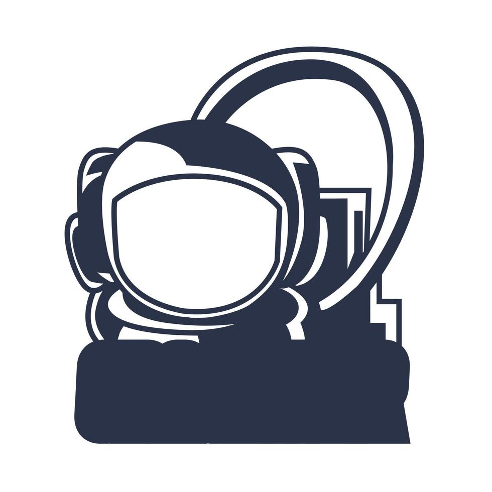 astronaut ingking illustratie kunstwerk vector