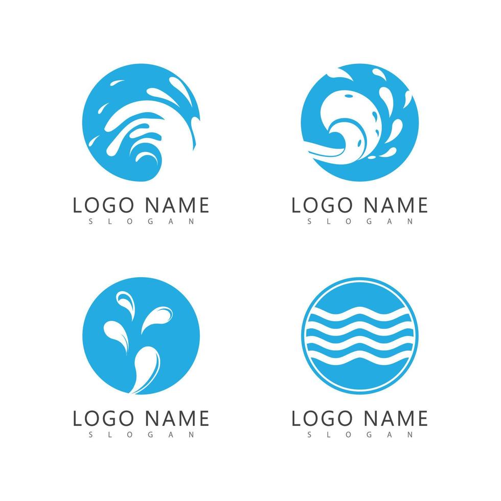 water Golf logo vector en symbool sjabloon