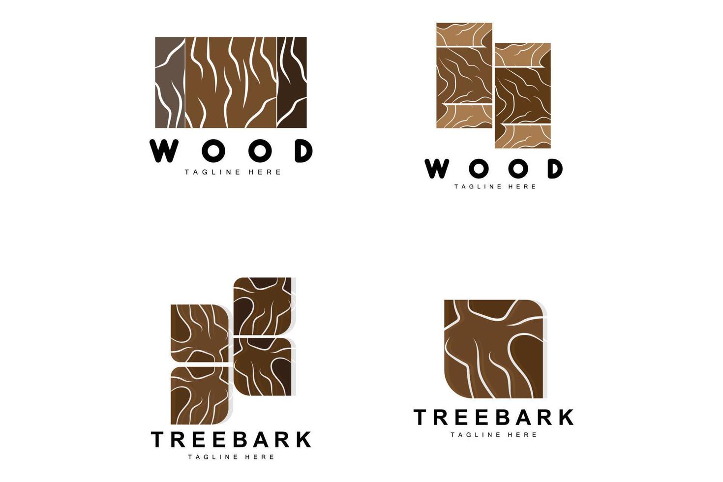 hout laag logo boom schors structuur ontwerp Woud sjabloon vector