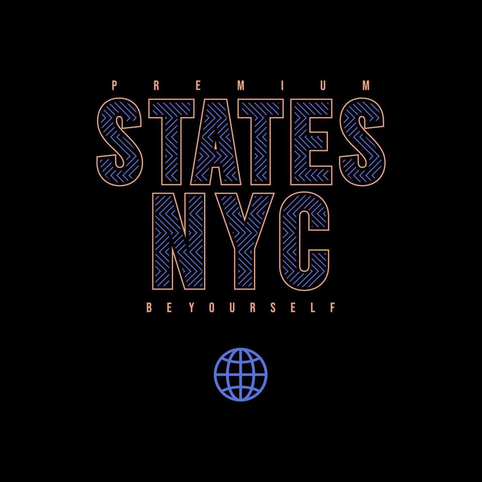 staat nyc vector typografie voor t-shirt. perfect voor gemakkelijk stijl