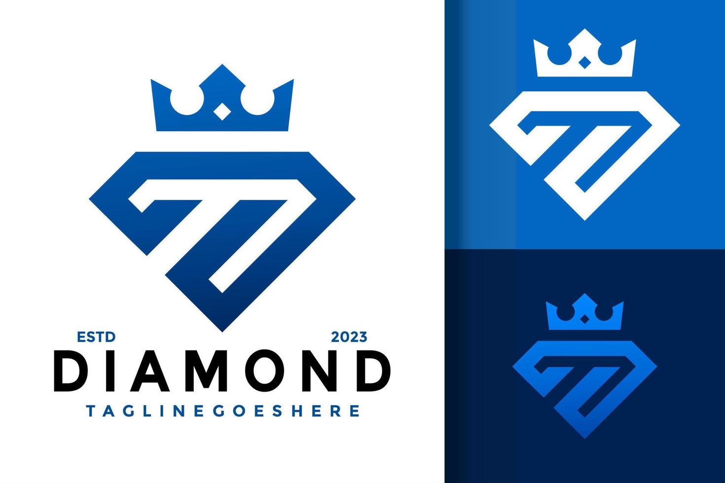 diamant financiën kroon logo logos ontwerp element voorraad vector illustratie sjabloon