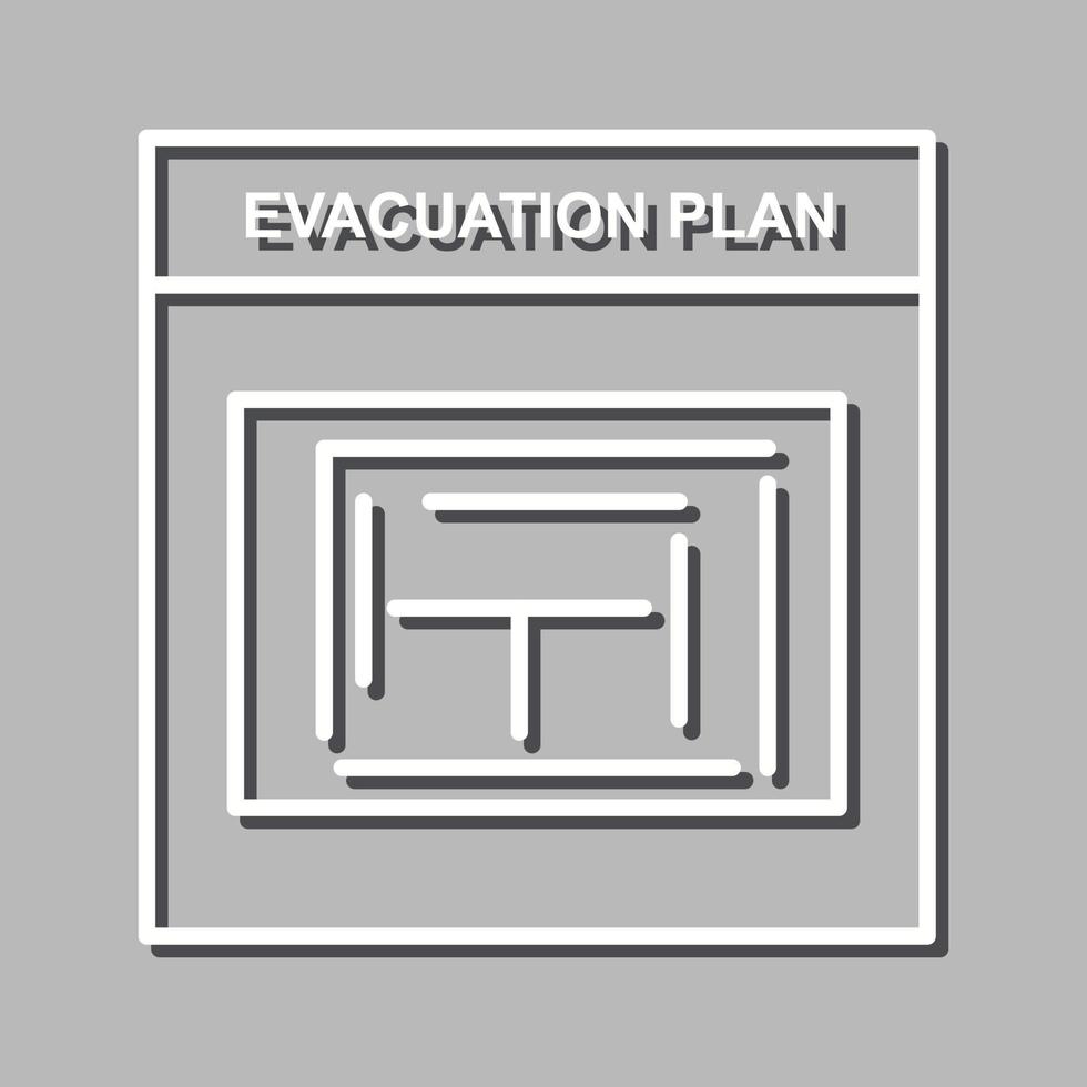 evacuatie plan vector icoon