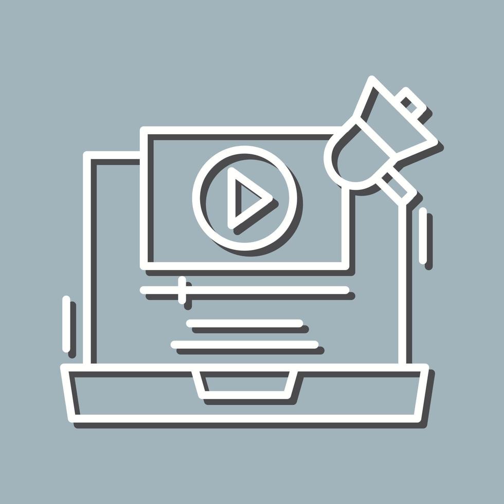 videomarketing vectorpictogram vector