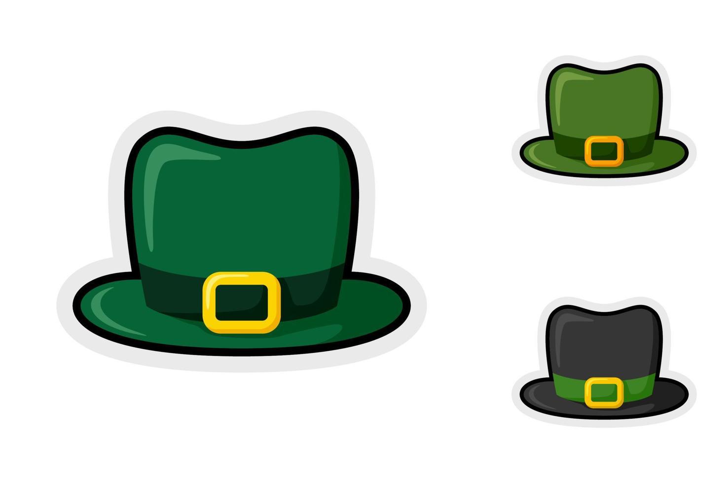 Notitie sticker reeks met elf van Ierse folklore hoed vector