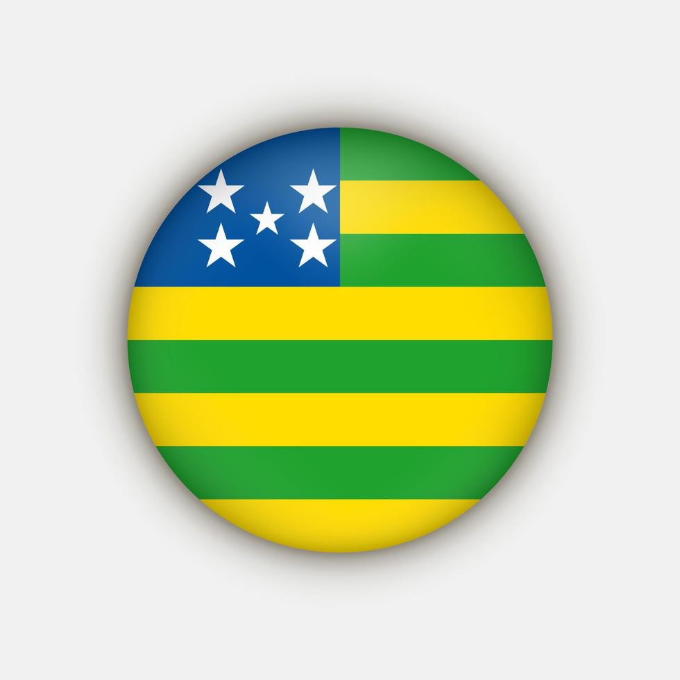 goias vlag, staat van Brazilië. vector illustratie.