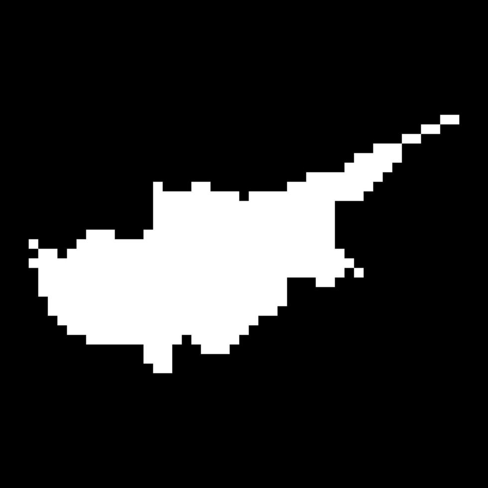 pixel kaart van Cyprus. vector illustratie.