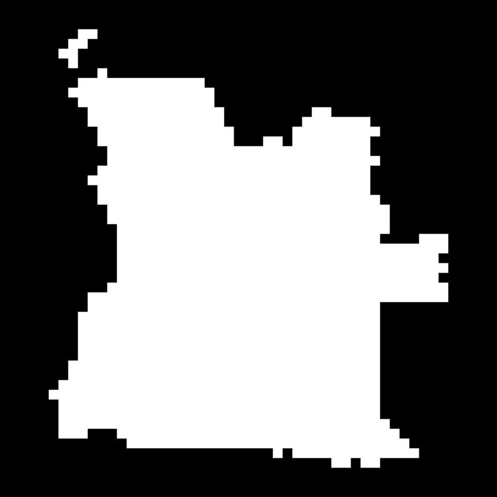 pixel kaart van Angola. vector illustratie.