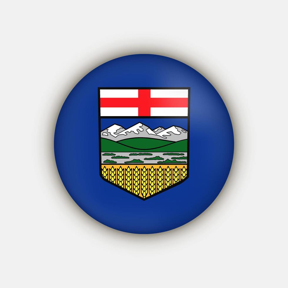 alberta vlag, provincie van Canada. vector illustratie.