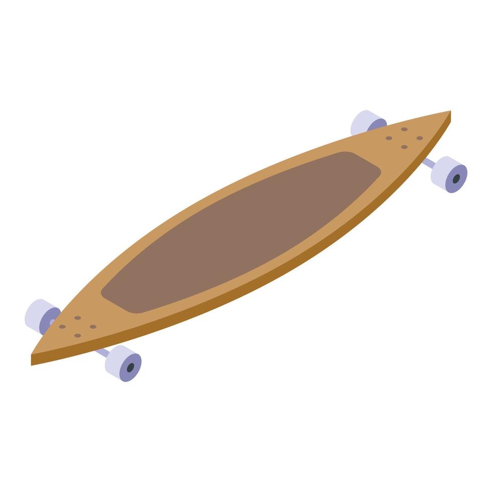 longboard bord icoon isometrische vector. retro skateboard vector