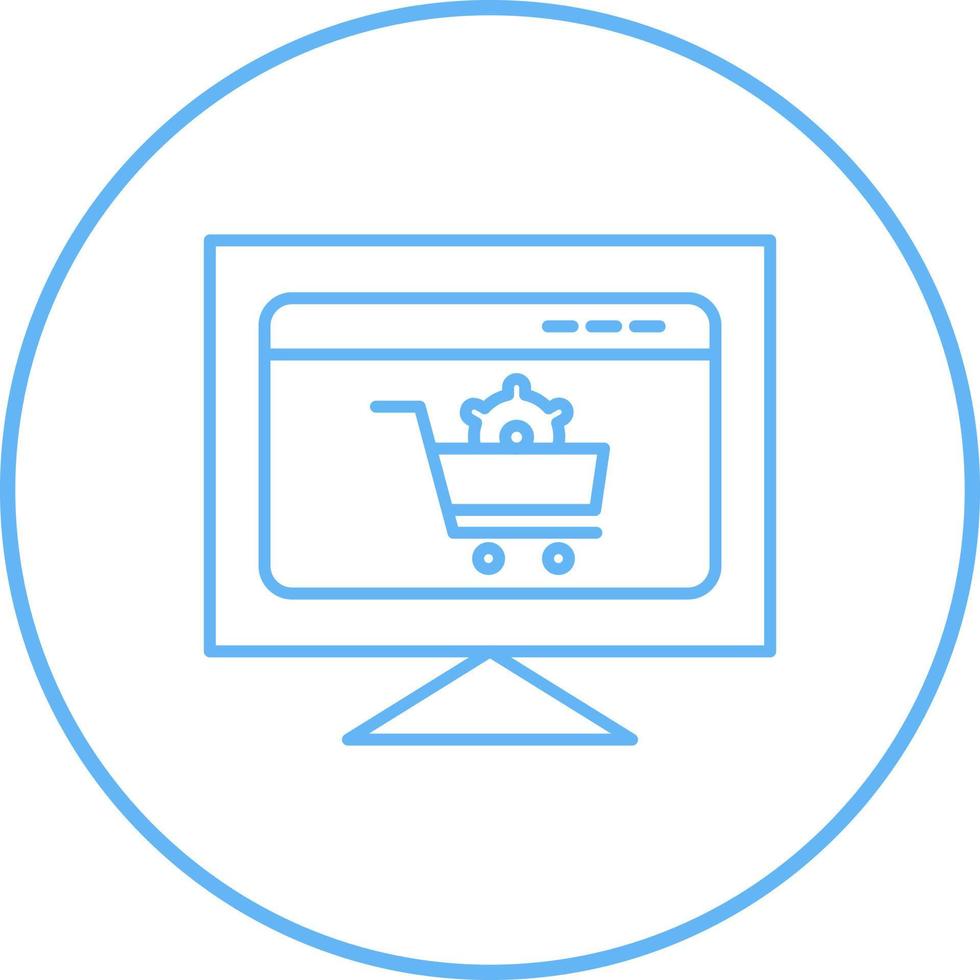 ecommerce instellingen vector icoon