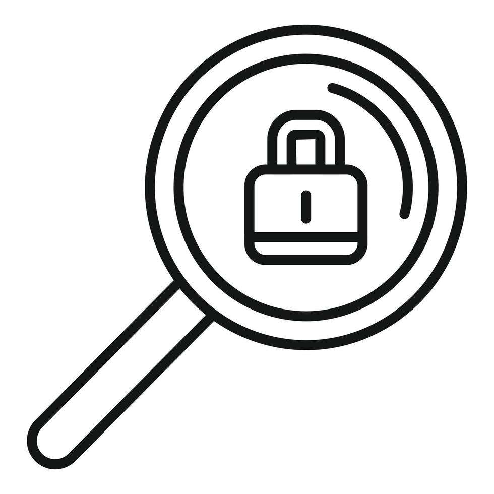 zoeken wachtwoord bescherming icoon schets vector. verandering scherm vector