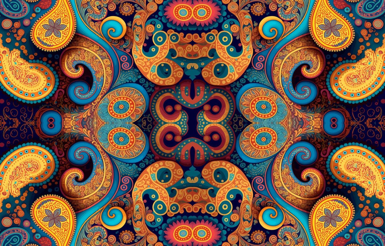 paisley naadloos patroon. abstract traditioneel volk antiek etnisch tribal grafisch paisley lijn. structuur textiel kleding stof patronen vector illustratie. overladen elegant luxe wijnoogst retro stijl.