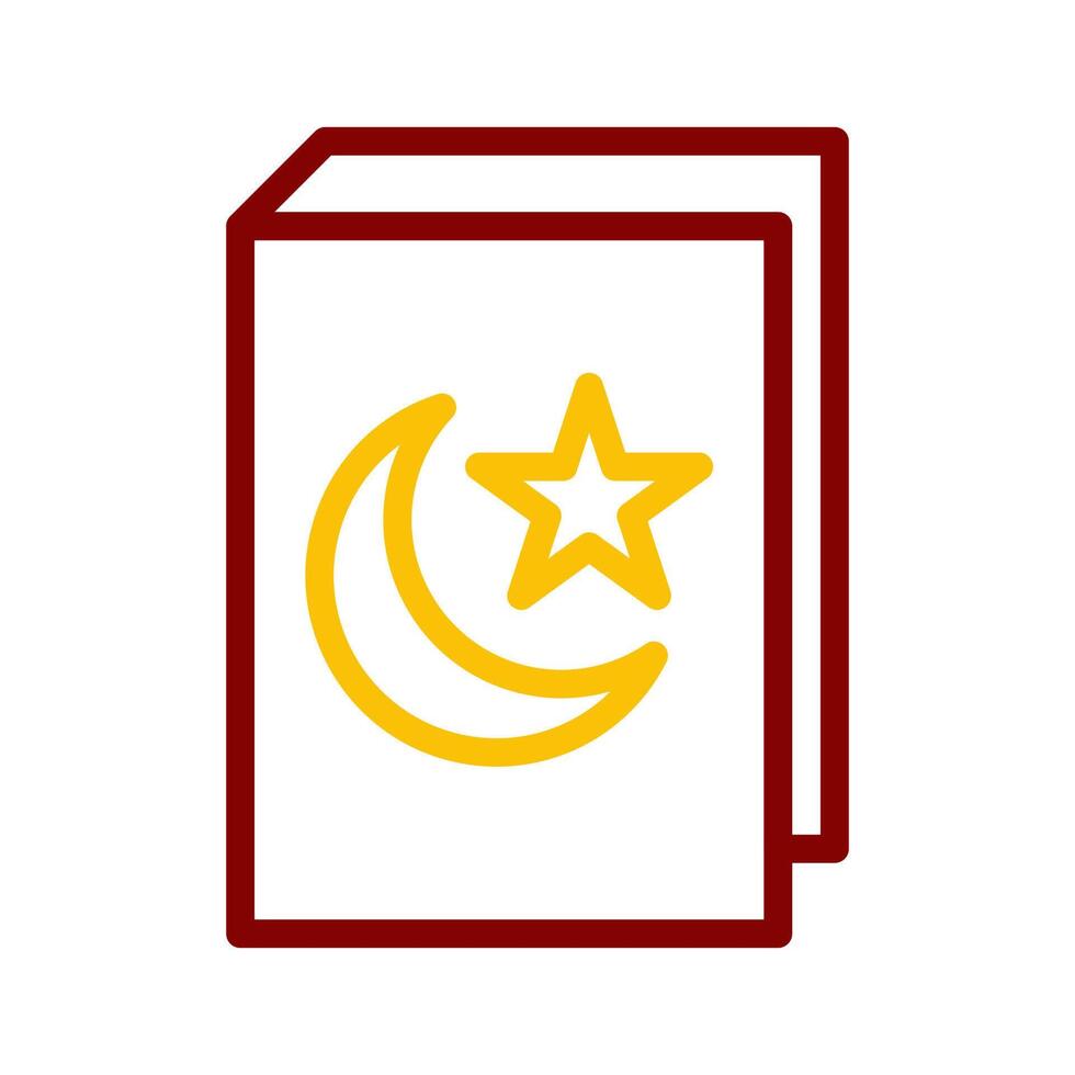 koran icoon duokleur rood stijl Ramadan illustratie vector element en symbool perfect.