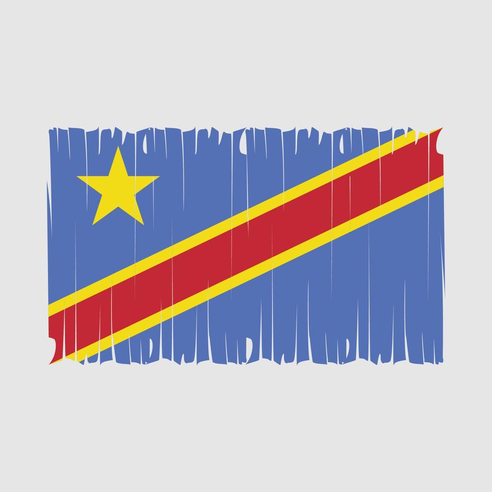 republiek Congo vlag borstel vector illustratie