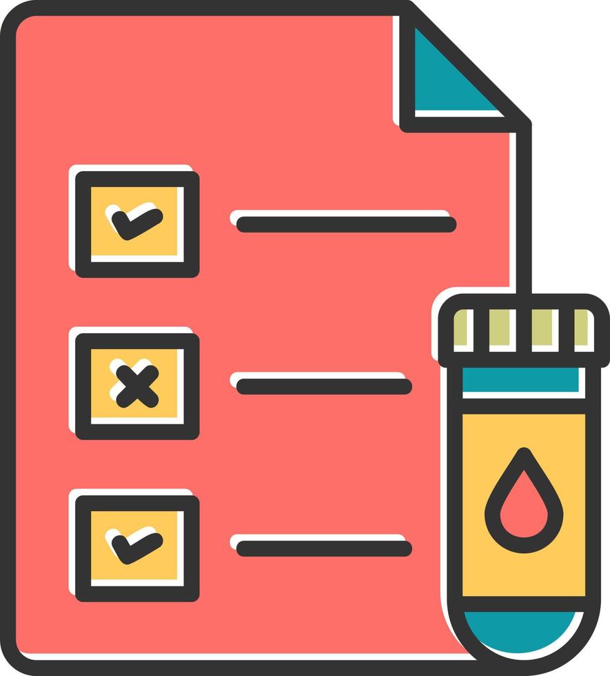 medisch test verslag doen van vector icoon