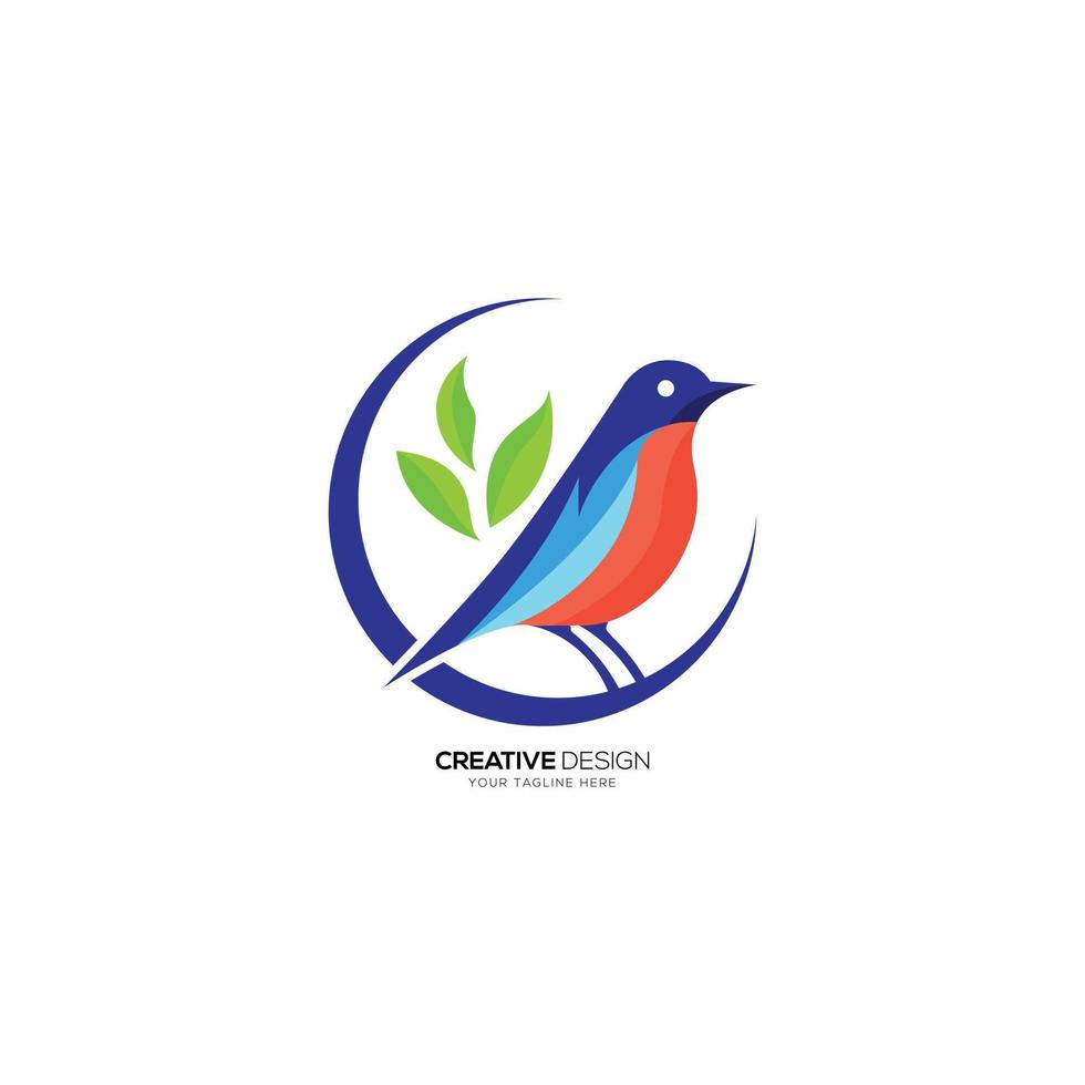 kleurrijk vogel illustratie abstract logo vector