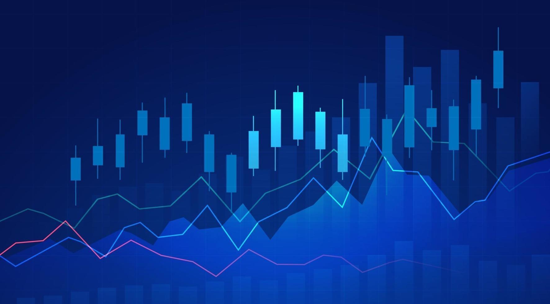 zakelijke kaars stok grafiek grafiek van de aandelenmarkt investeringen handel vector
