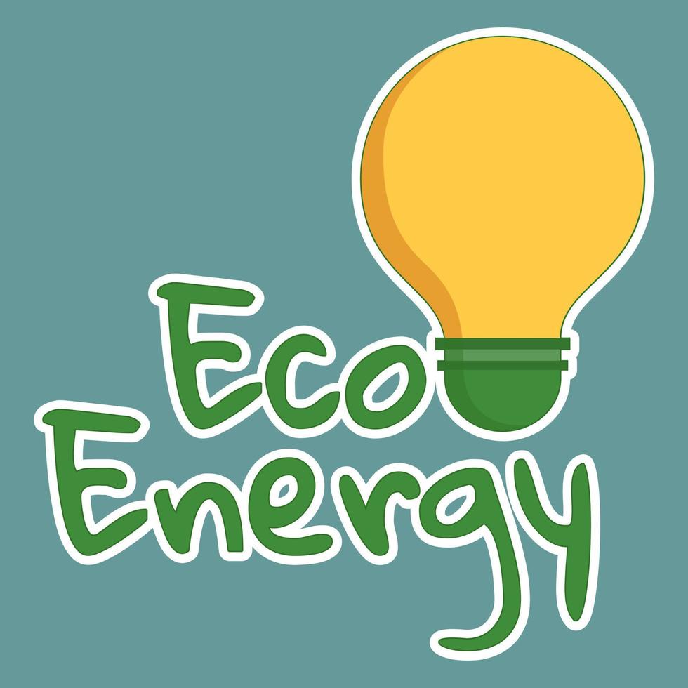 eco energie ontwerp, vector illustratie voor groen leven concept in eps 10.