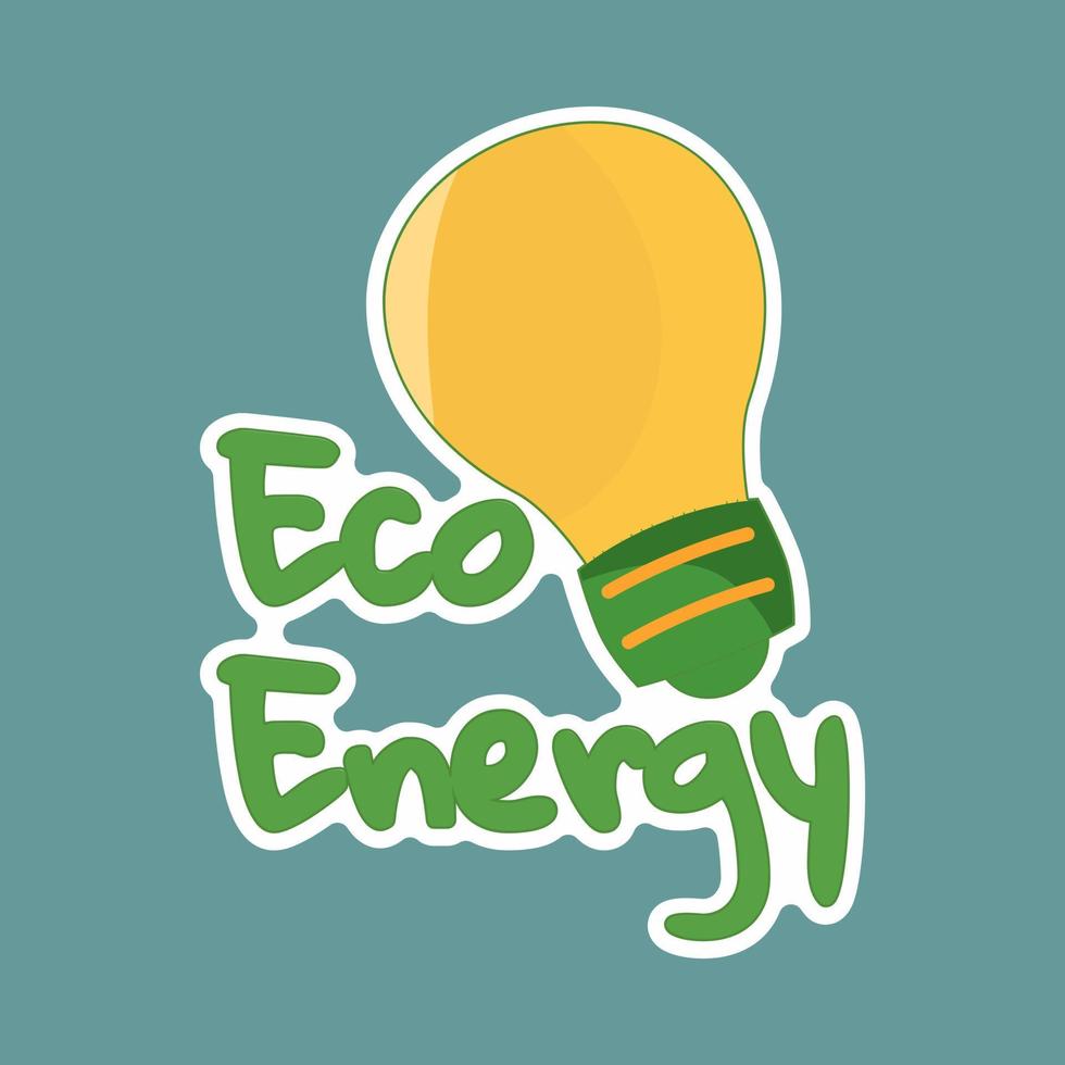 eco energie ontwerp over- blauw achtergrond, vector illustratie voor groen leven concept in eps 10.