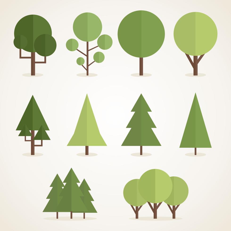 een reeks van bomen. vector illustratie