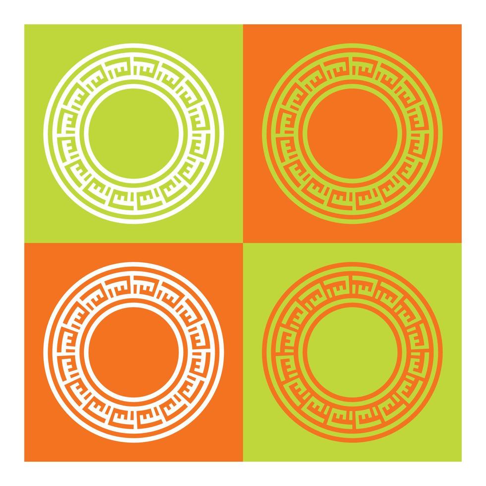 circulaire grens ornament verzameling. meetkundig cirkel icoon, vector illustratie.