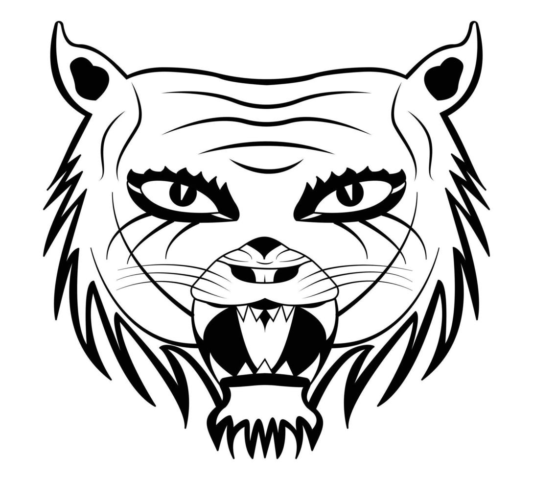tijger gezicht icoon. vectoren, illustraties, pictogrammen, avatars en logo's. vector