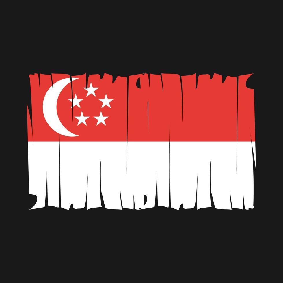 vlag van singapore vector
