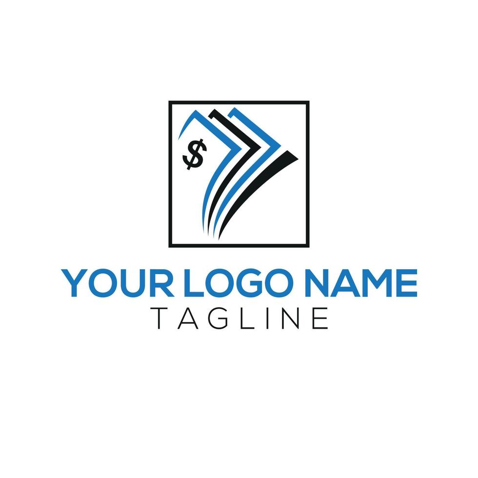 financieel dollar icoon logo ontwerp met vector formaat.