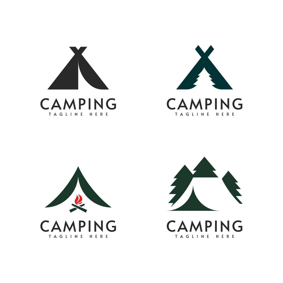 camping logo vector ontwerp illustratie sjabloon