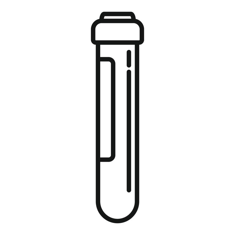 bacterie test buis icoon schets vector. ziekte drug vector