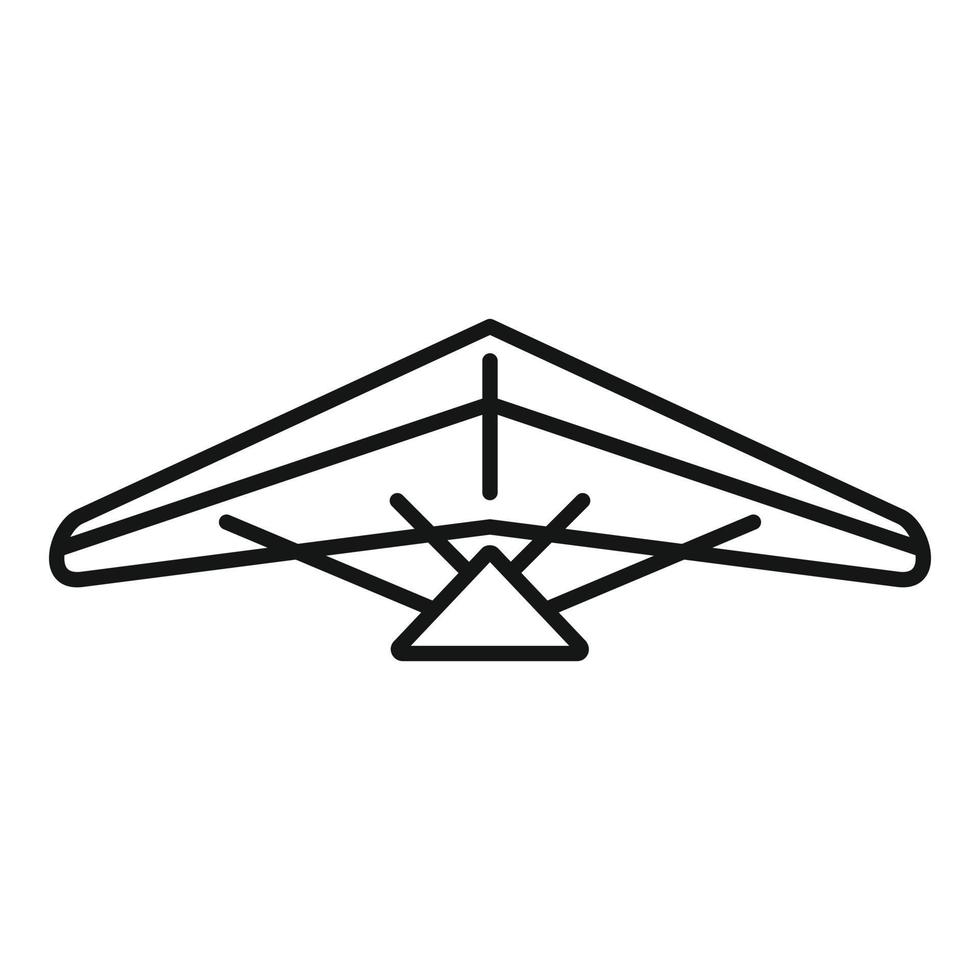 extreem hangen zweefvliegtuig icoon schets vector. lucht vlieg vector