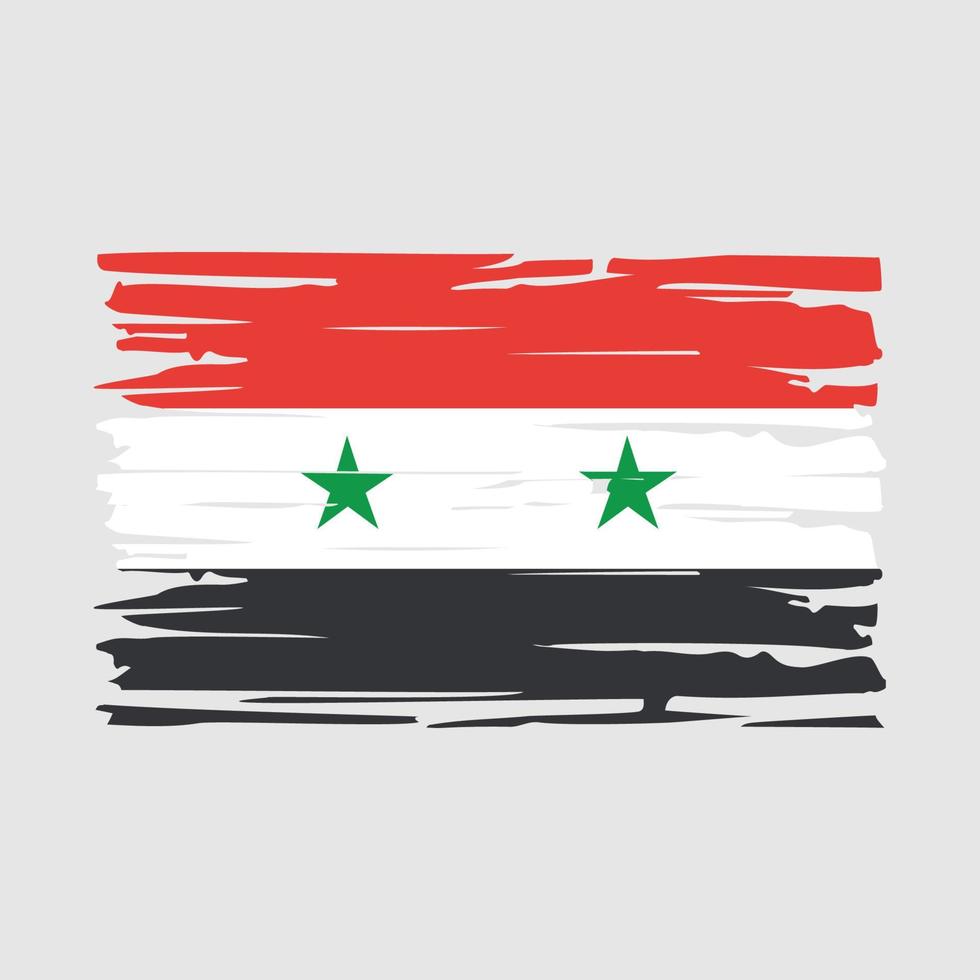 syrië vlag borstel vector