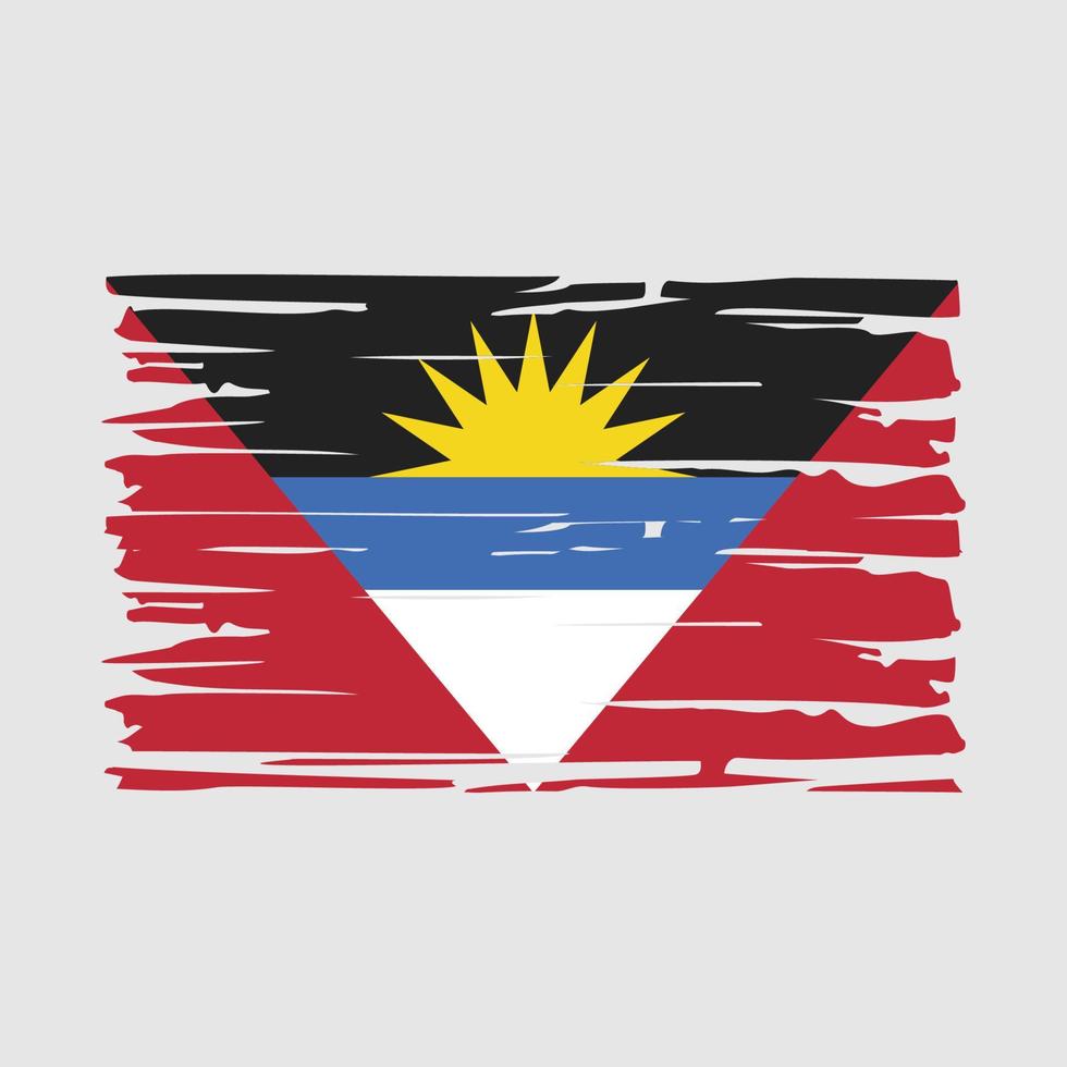 antigua vlag borstel vector