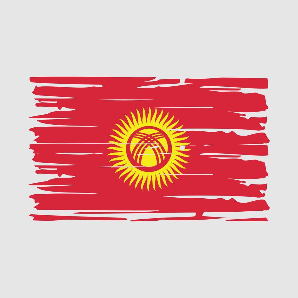 Kirgizische vlagborstel vector