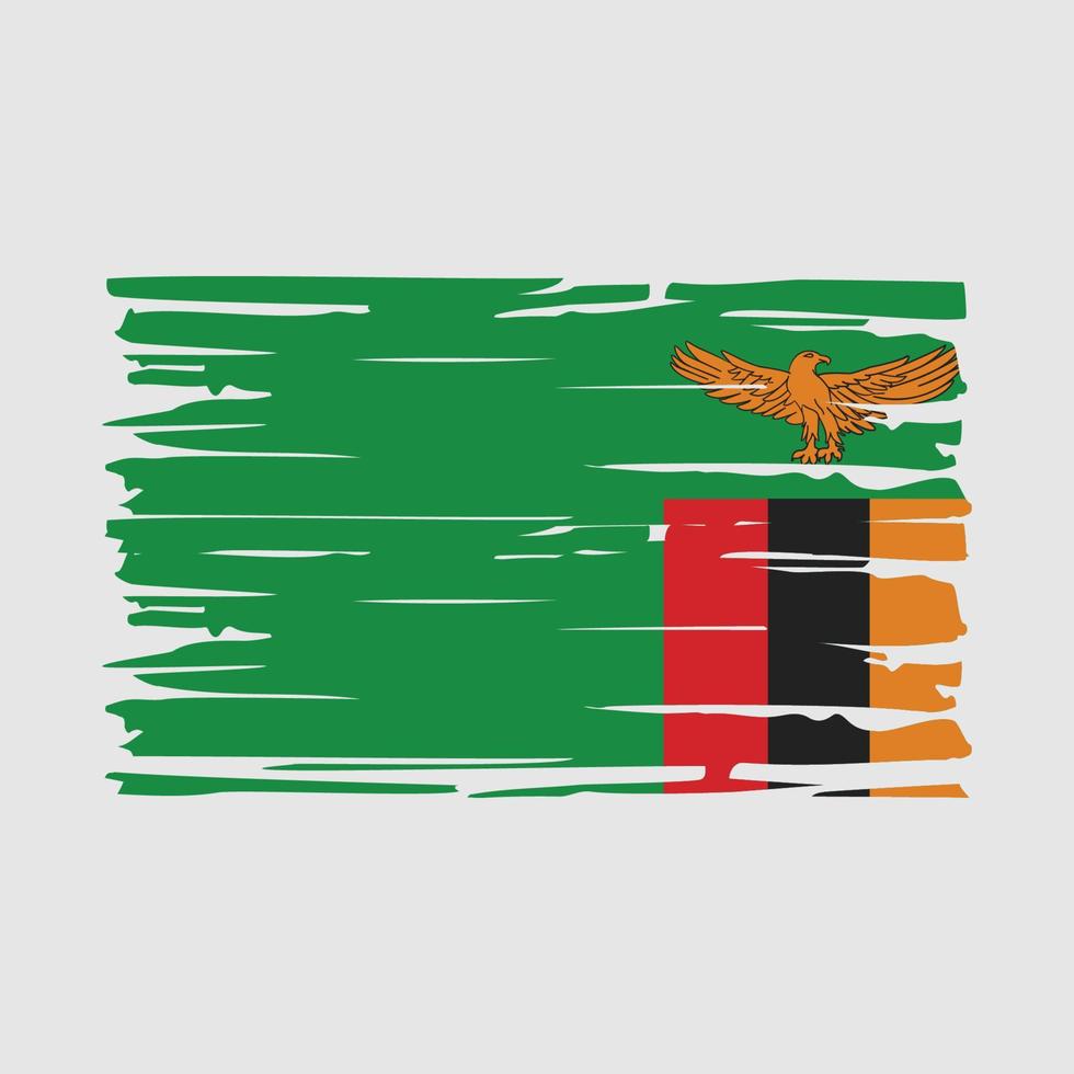 zambia vlag borstel vector