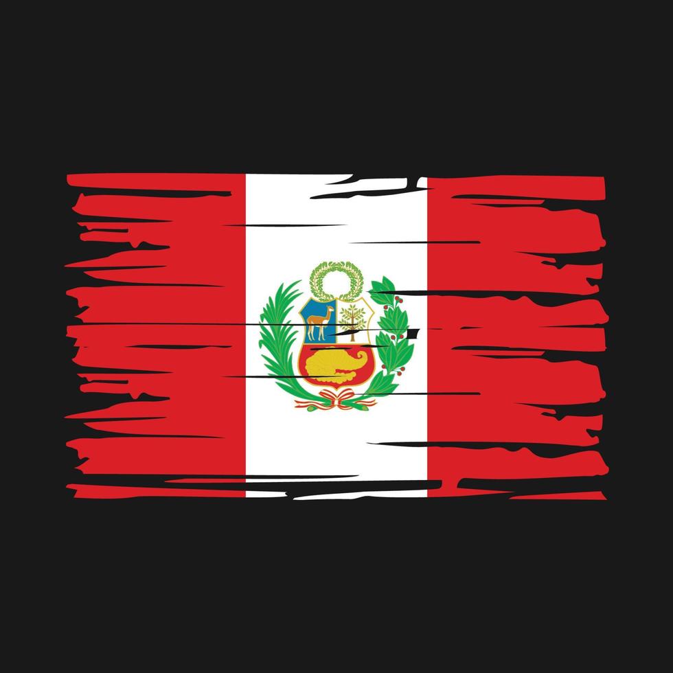 Peru vlag borstel vector