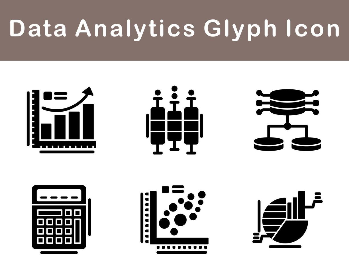 gegevens analytics vector icoon reeks