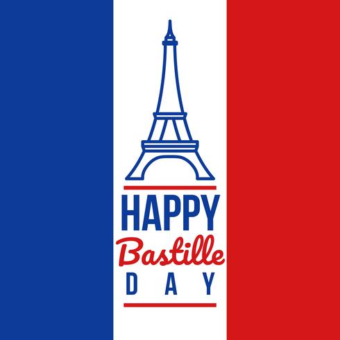 gelukkige bastille-dag vector