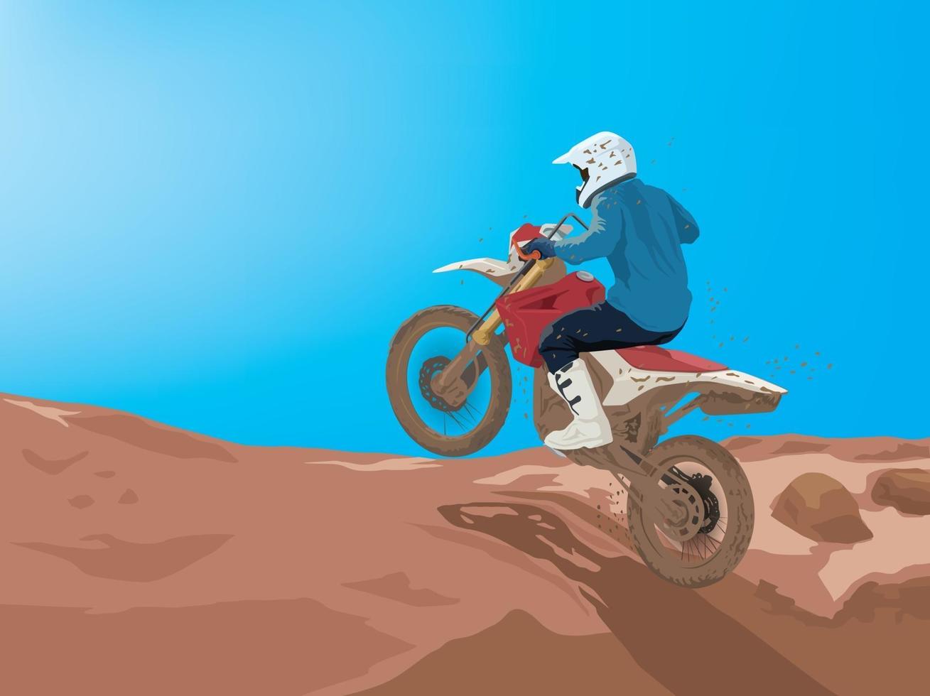 motorcross sportfiets vector