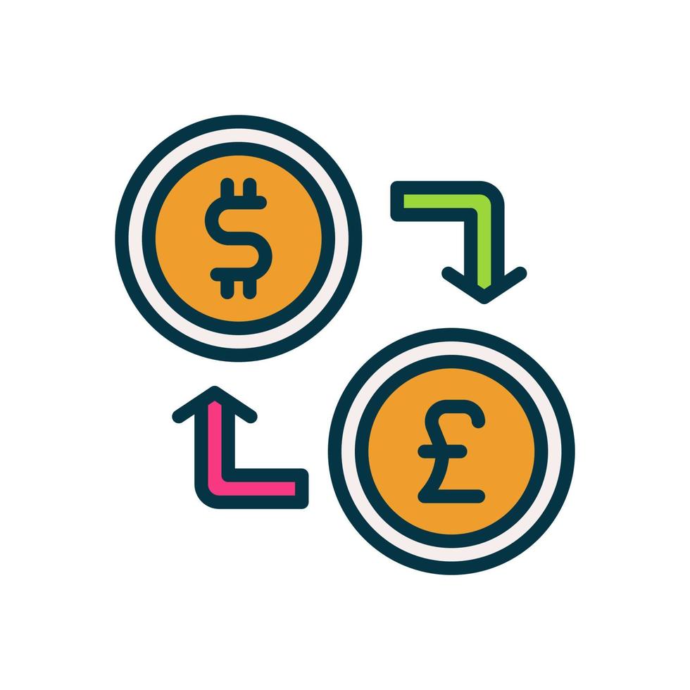 geld uitwisseling icoon voor uw website, mobiel, presentatie, en logo ontwerp. vector