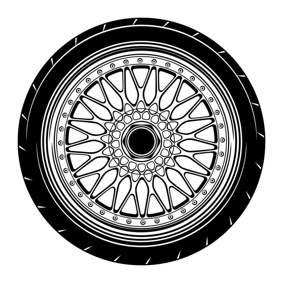 auto wiel illustratie voor conceptueel ontwerp vector