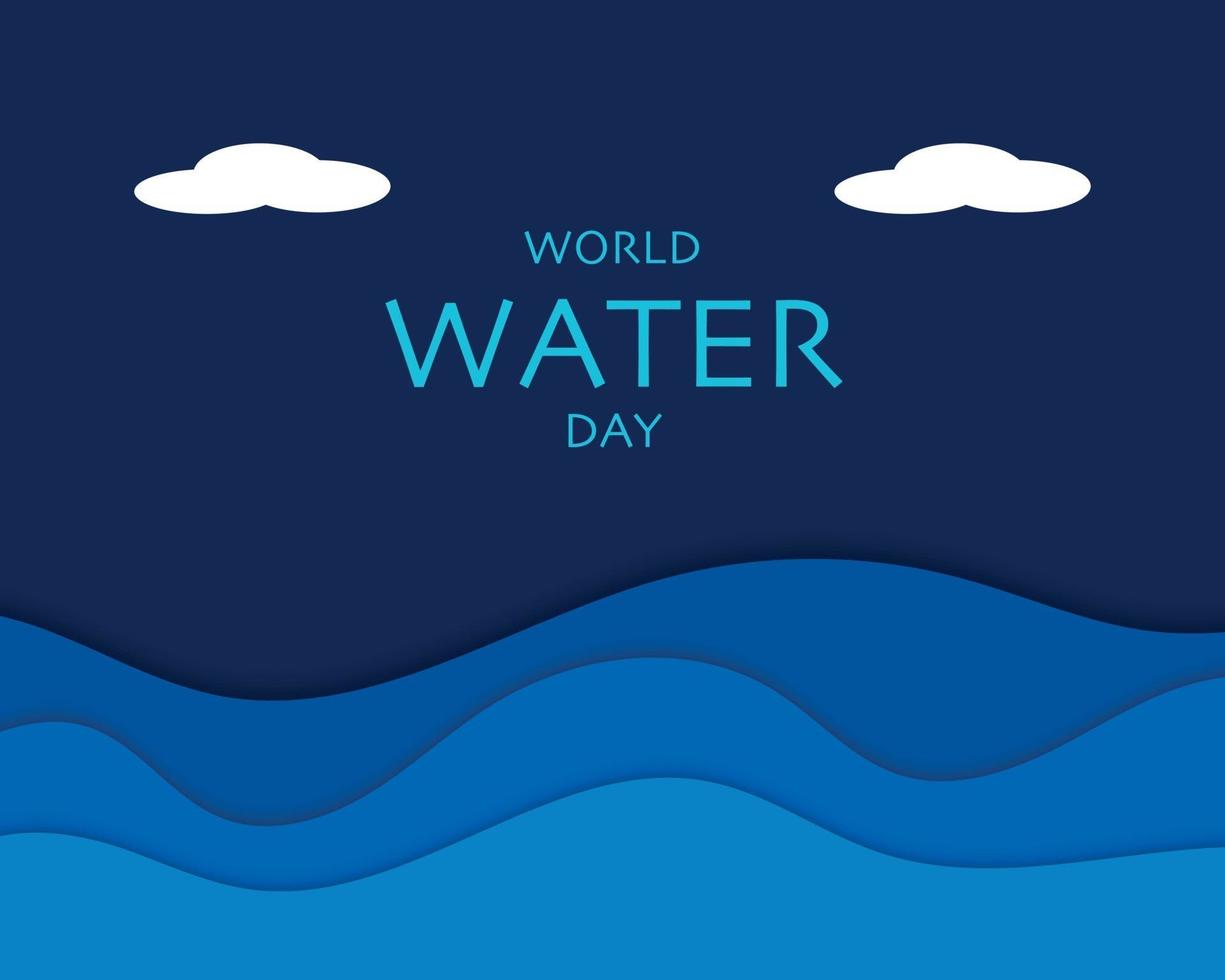 papier stijl wereld water dag vector