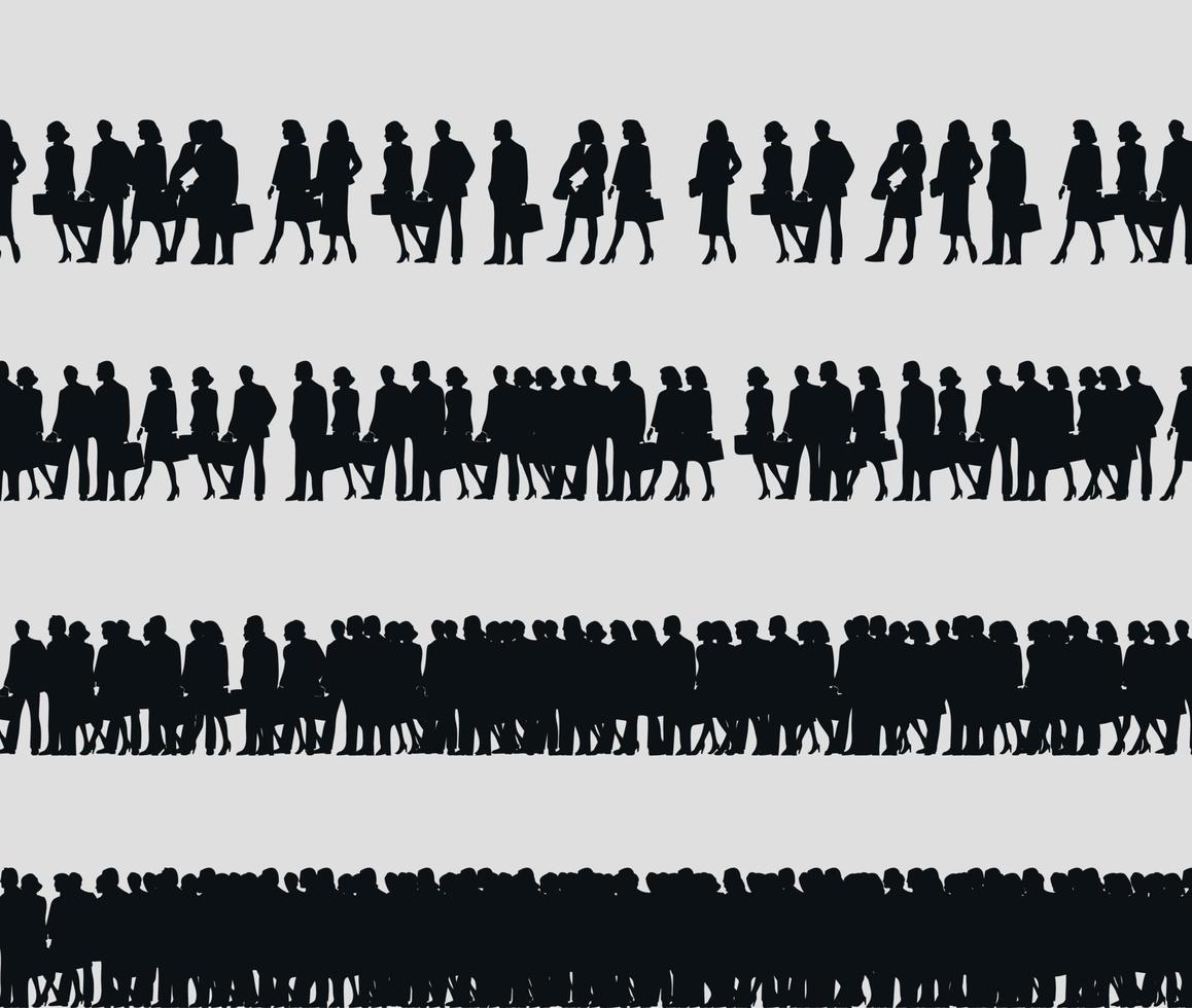zwart silhouetten van zakenlieden. een vector illustratie
