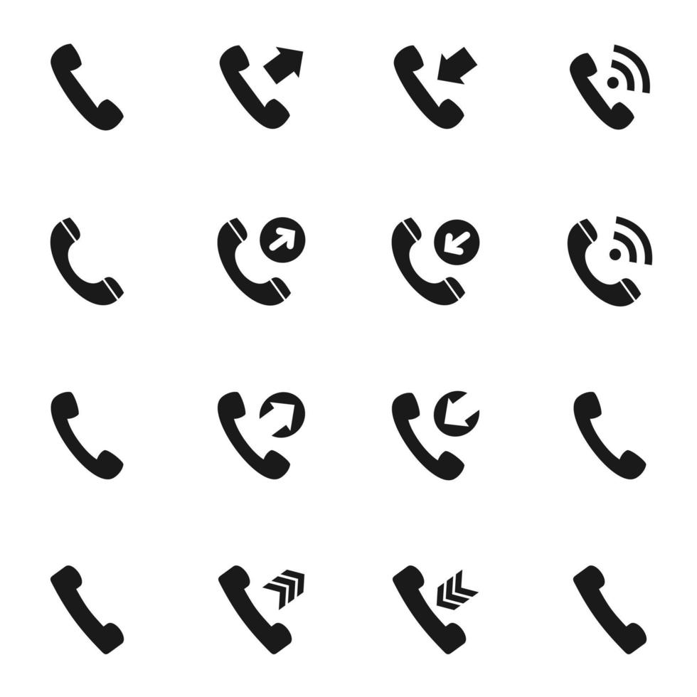 reeks van pictogrammen telefoon. een vector illustratie