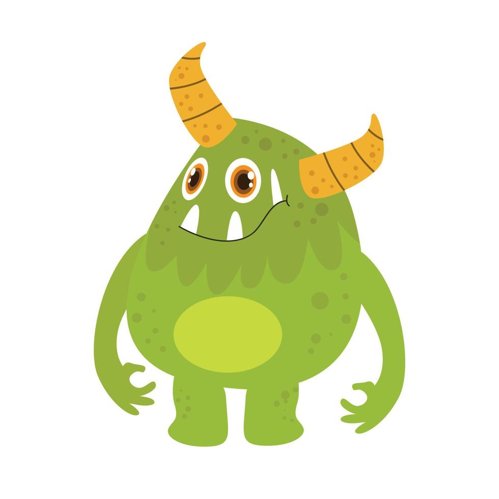 weinig baby groen monster vector