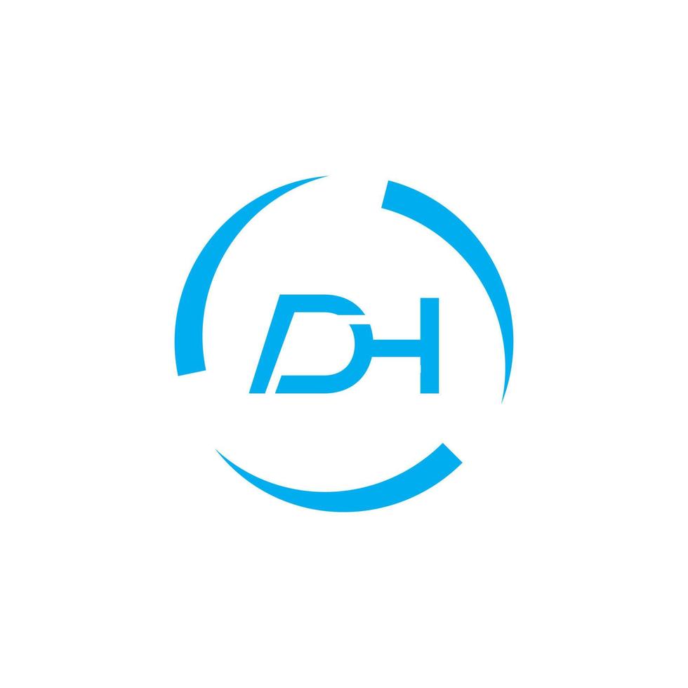 modern brief dh logo, geschikt voor ieder bedrijf of identiteit met dh of hd initialen vector