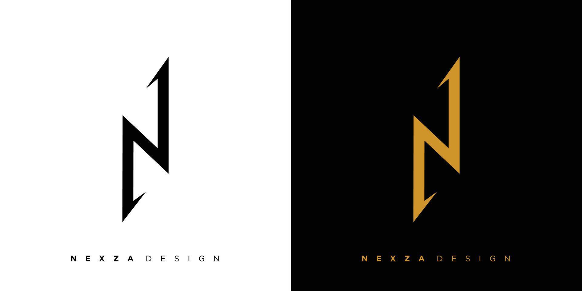 modern en geavanceerde n brief eerste logo ontwerp 2 vector