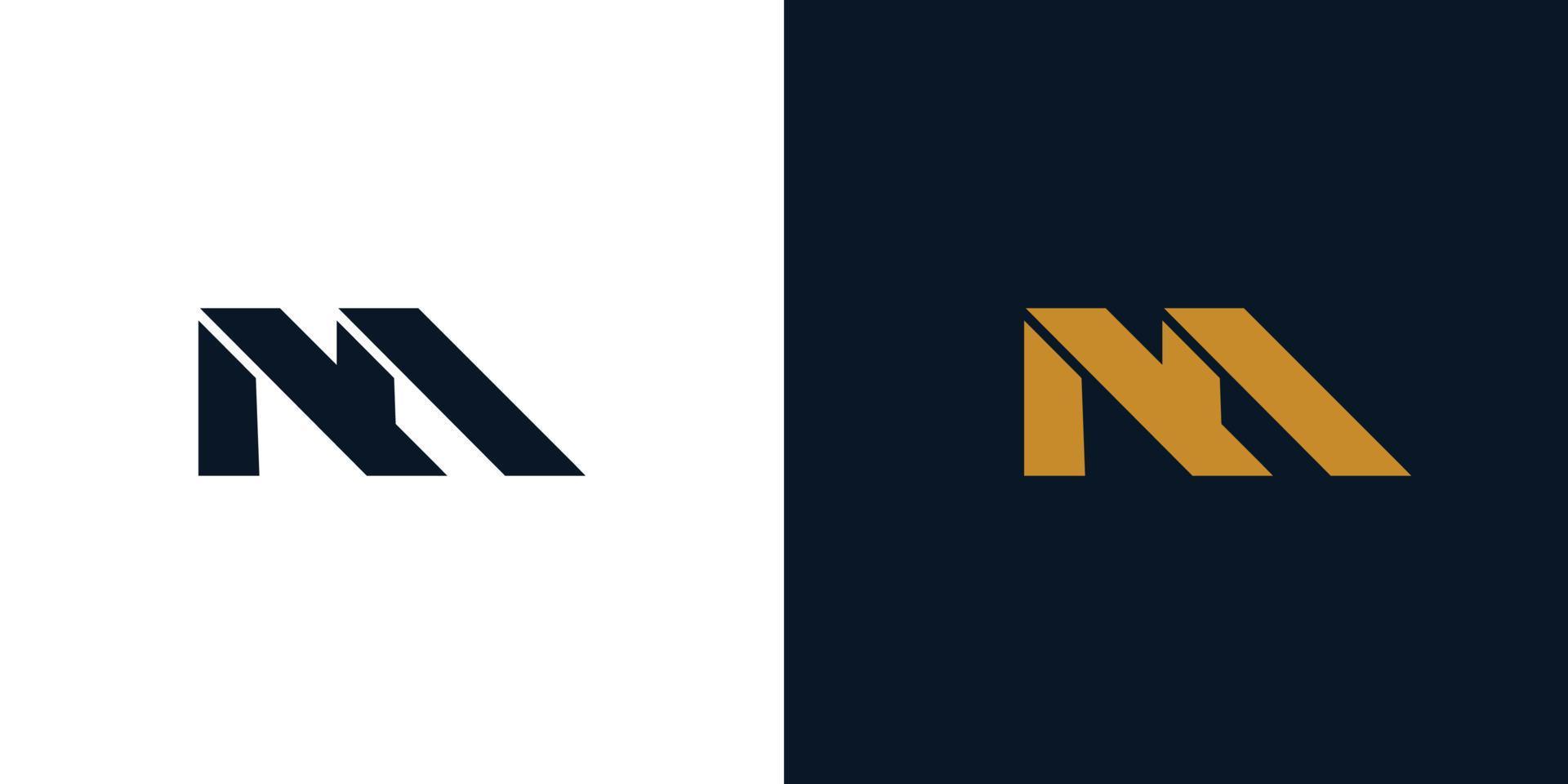 modern en sterk letter m initialen logo-ontwerp vector