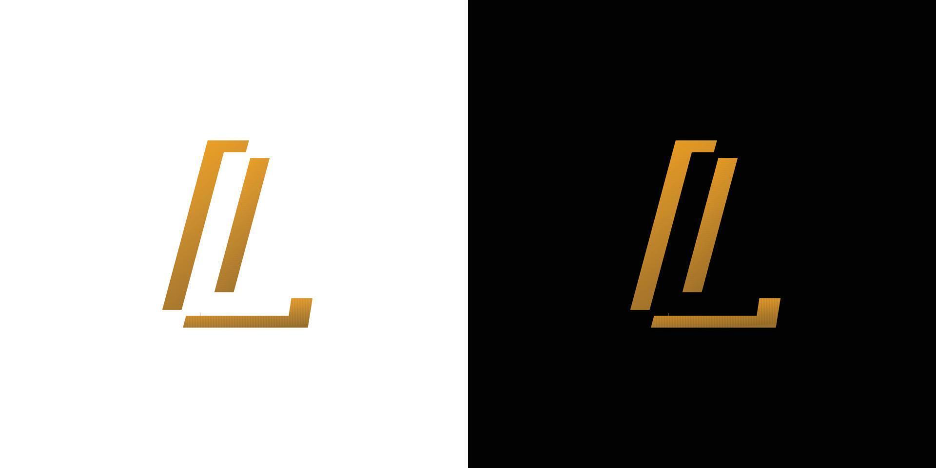 modern en uniek l logo ontwerp vector